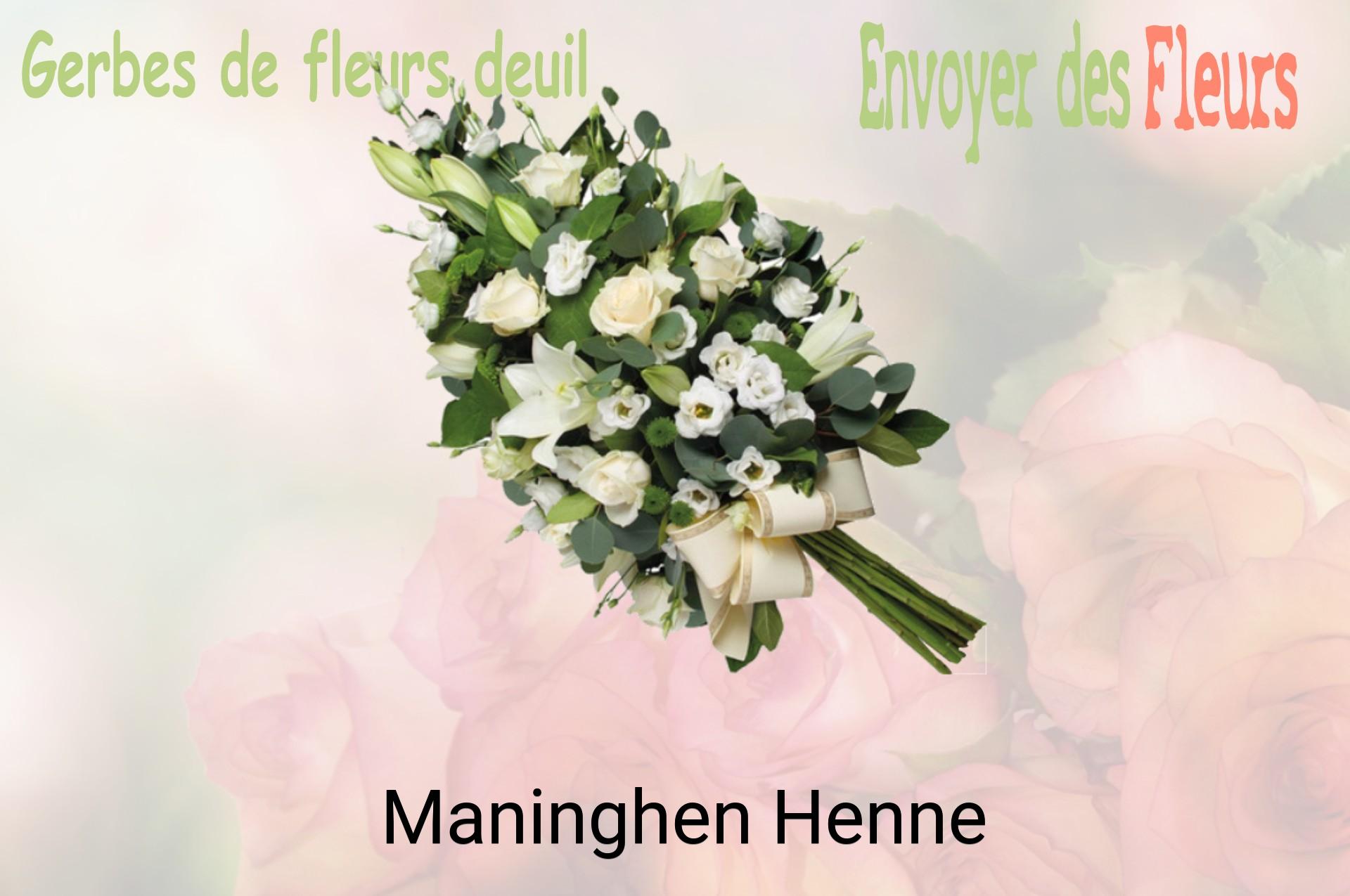 Gerbe de fleurs de deuil livrée à Maninghen-Henne